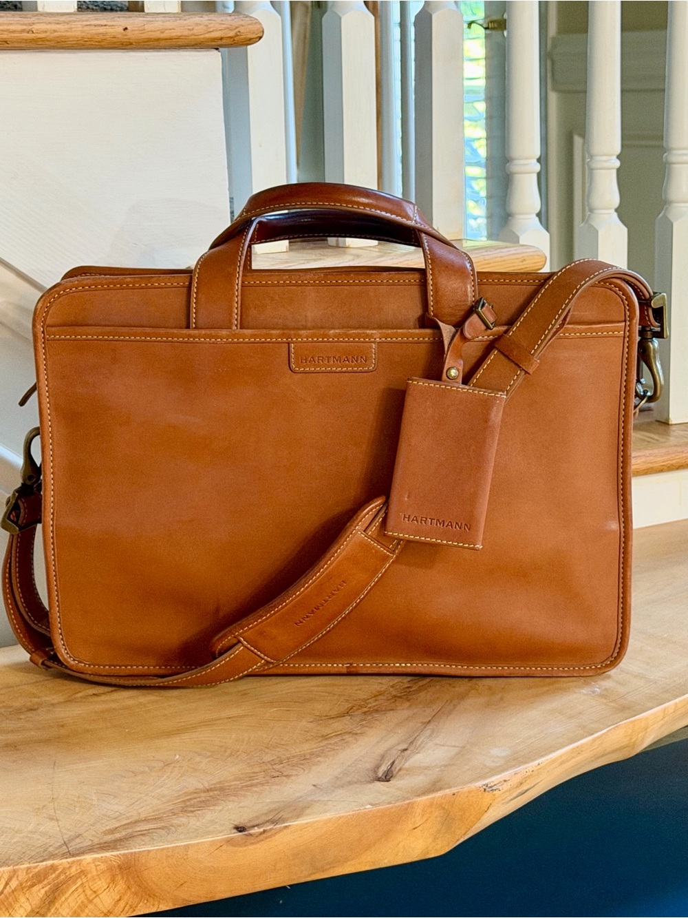 Hartmann Old Money Vintage 1980’s Belting Leather Briefcase British Tan EUC